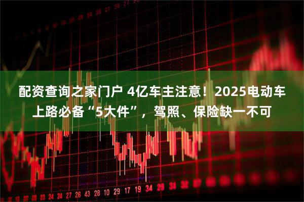 配资查询之家门户 4亿车主注意！2025电动车上路必备“5大件”，驾照、保险缺一不可